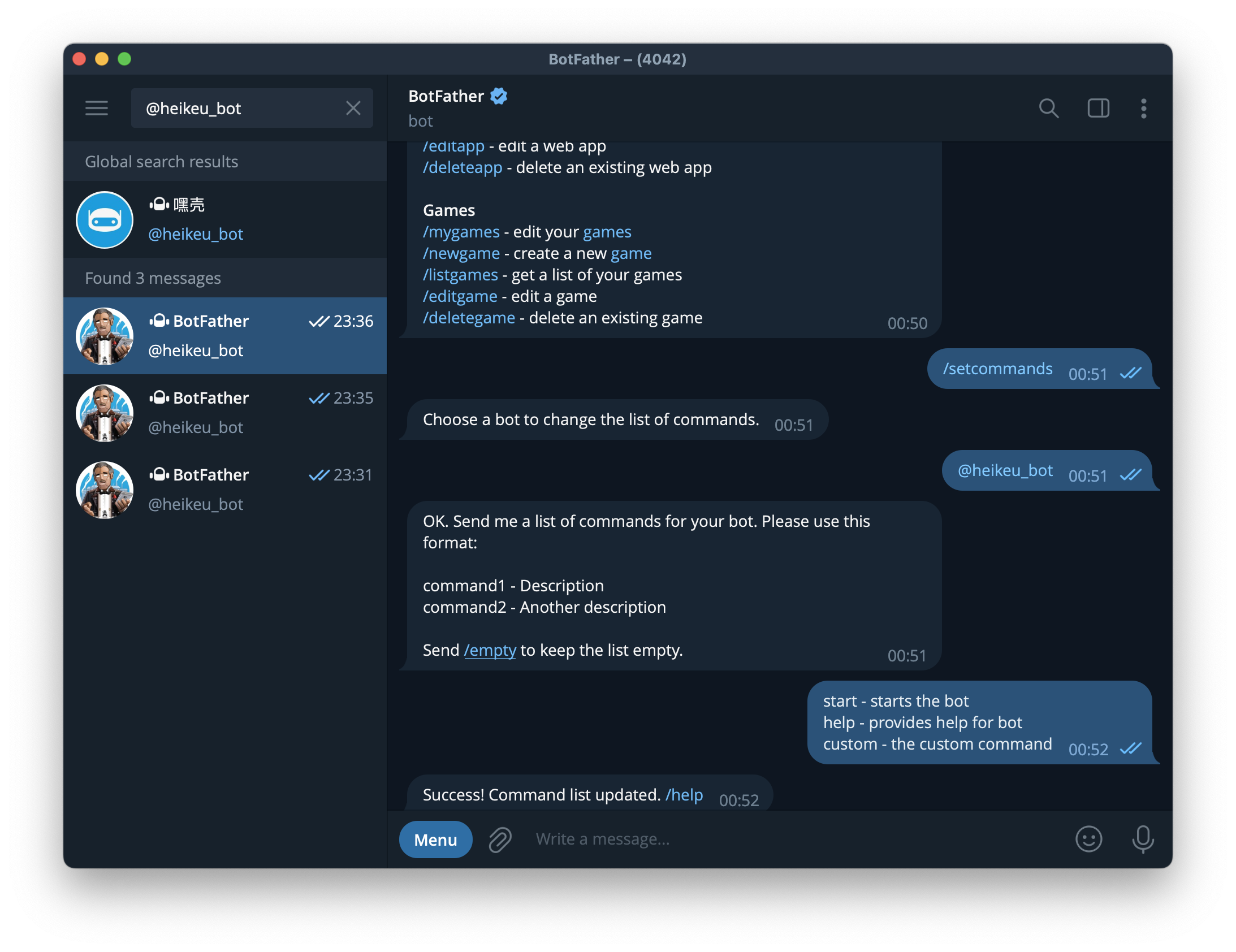 python telegram bot 开发